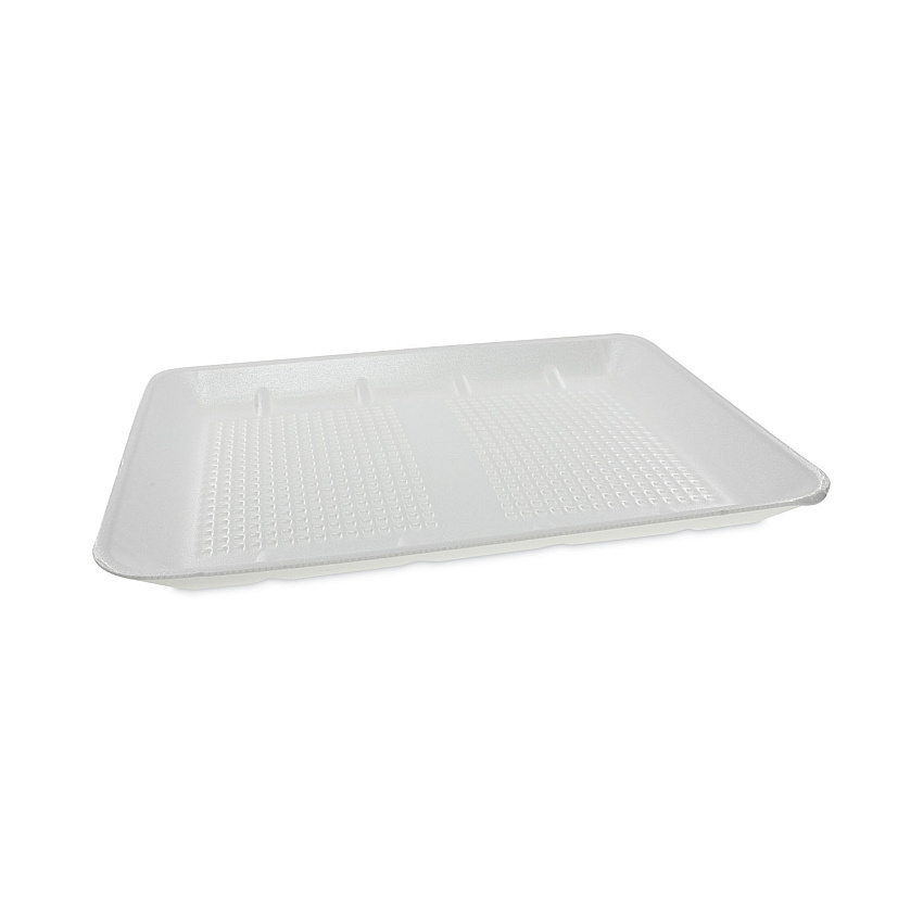 Pactiv Evergreen Supermarket Tray, #1014 Family Pack Tray, 13.88 x 9.88 x 1, White, 100/Carton (HTF110140000)