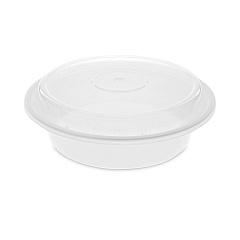 Pactiv Evergreen Newspring VERSAtainer Microwavable Containers,  24 oz, 7 x 7 x 2.38, White/Clear, 150/Carton (NC723)