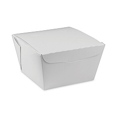 Pactiv Evergreen EarthChoice OneBox Paper Box, 37 oz, 4.5 x 4.5 x 2.5, White, 312/Carton (NOB01W)