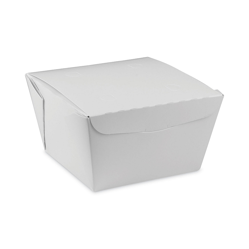 Pactiv Evergreen EarthChoice OneBox Paper Box, 37 oz, 4.5 x 4.5 x 2.5, White, 312/Carton (NOB01W)