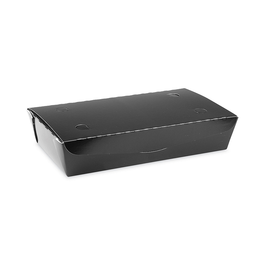 Pactiv Evergreen EarthChoice OneBox Paper Box, 55 oz, 9 x 4.85 x 2, Black, 100/Carton (NOB02B)