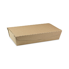 Pactiv Evergreen EarthChoice OneBox Paper Box, 55 oz, 9 x 4.85 x 2, Kraft, 100/Carton (NOB02KEC)