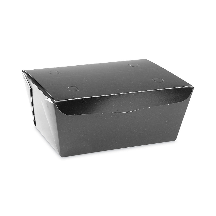 Pactiv Evergreen EarthChoice OneBox Paper Box, 66 oz, 6.5 x 4.5 x 3.25, Black, 160/Carton (NOB03B)