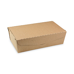 Pactiv Evergreen EarthChoice OneBox Paper Box, 77 oz, 9 x 4.85 x 2.7, Kraft, 162/Carton (NOB04SKEC)