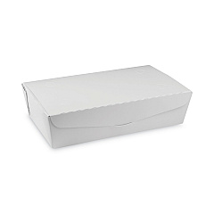Pactiv Evergreen EarthChoice OneBox Paper Box, 77 oz, 9 x 4.85 x 2.7, White, 162/Carton (NOB04SW)
