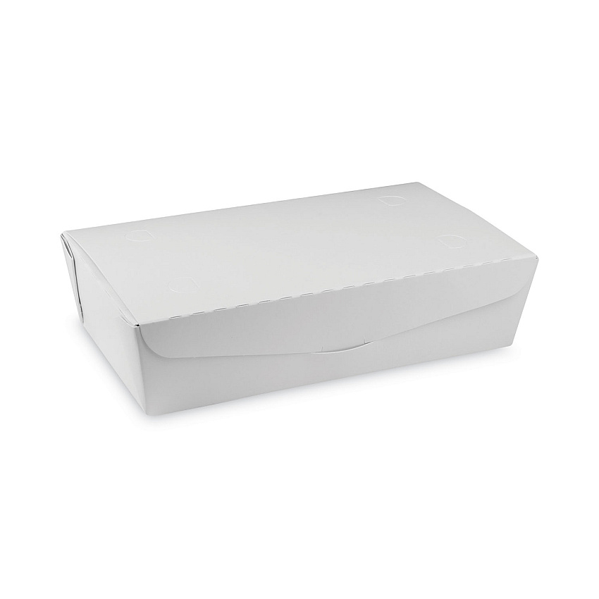 Pactiv Evergreen EarthChoice OneBox Paper Box, 77 oz, 9 x 4.85 x 2.7, White, 162/Carton (NOB04SW)