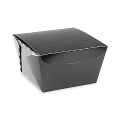 Pactiv Evergreen EarthChoice OneBox Paper Box, 46 oz, 4.5 x 4.5 x 3.25, Black, 200/Carton (NOB08B)