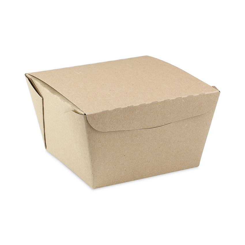 Pactiv Evergreen EarthChoice OneBox Paper Box, 46 oz, 4.5 x 4.5 x 3.25, Kraft, 200/Carton (NOB08KEC)