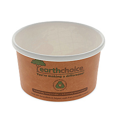 Pactiv Evergreen EarthChoice Compostable Soup Cup, Small, 8 oz, 3 x 3 x 3, Brown, 500/Carton (PHSC8ECDI)