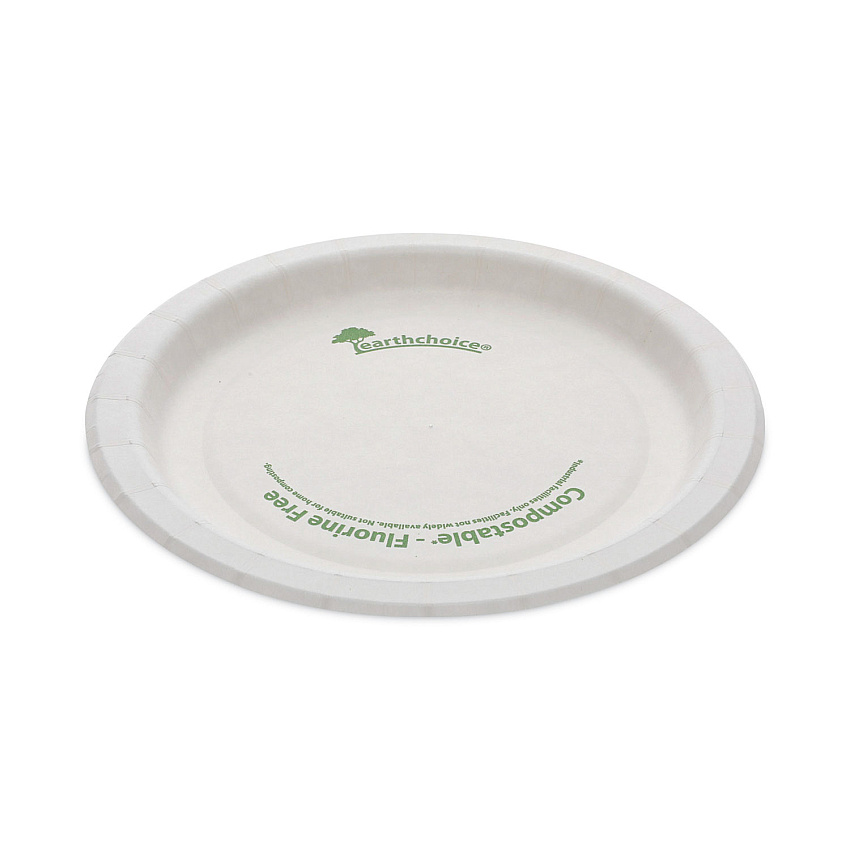 Pactiv Evergreen EarthChoice Pressware Compostable Dinnerware, Plate, 6" dia, White, 750/Carton (PSP06EC)