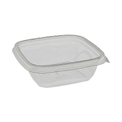 Pactiv Evergreen EarthChoice Square Recycled Bowl, 12 oz, 5 x 5 x 1.63, Clear, 504/Carton (SAC0512)
