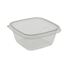 Pactiv Evergreen EarthChoice Square Recycled Bowl, 16 oz, 5 x 5 x 1.75, Clear, 504/Carton (SAC0516)