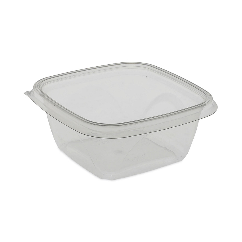 Pactiv Evergreen EarthChoice Square Recycled Bowl, 16 oz, 5 x 5 x 1.75, Clear, 504/Carton (SAC0516)