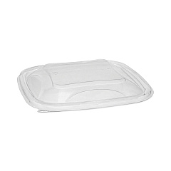 Pactiv Evergreen EarthChoice Recycled PET Container Lid, For 24-32 oz Container Bases, 7.38 x 7.38 x 0.82, Clear, 300/Carton (SACLD07)