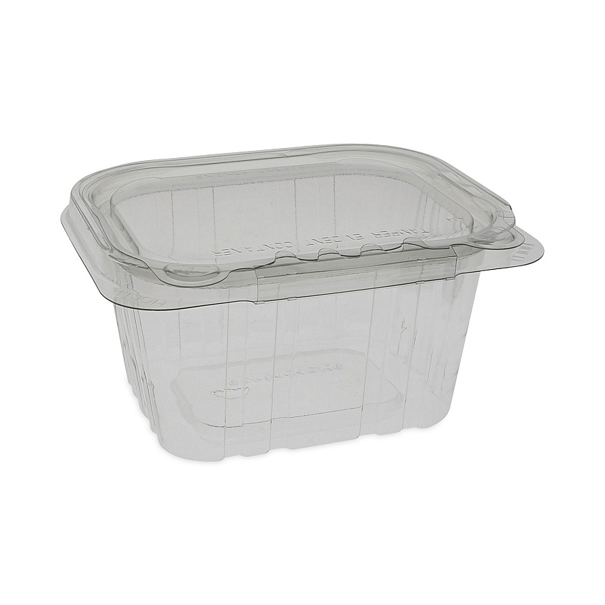 Pactiv Evergreen EarthChoice Tamper Evident Recycled Hinged Lid Deli Container, 16 oz, 5.38 x 4.5 x 2.63, Clear, 304/Carton (TEHL5X416)
