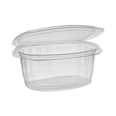 Pactiv Evergreen EarthChoice Recycled PET Hinged Container, 32 oz, 7.31 x 5.88 x 3.25, Clear, 280/Carton (YCA910320000)