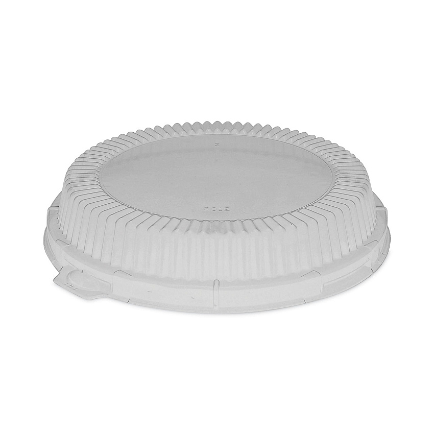 Pactiv Evergreen ClearView Dome-Style Lid with Tabs, Fluted, 8.88 x 8.88 x 0.75, Clear, 504/Carton (YCI800120000)