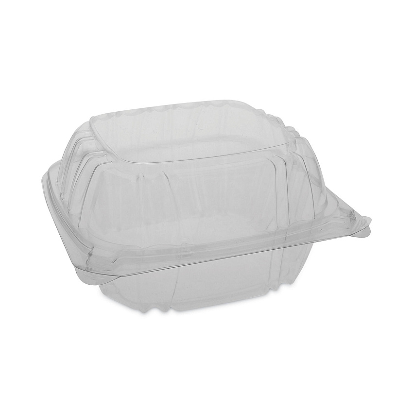 Pactiv Evergreen SENSATION SmartLock Hinged Lid Container, 5.74 x 5.95 x 3.1, Clear, 500/Carton (YCI821600000)