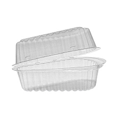 Pactiv Evergreen Hinged Lid Pie Wedge Container, 6" Pie Wedge, 4.5 x 4.5 x 2.5, Clear, 510/Carton (YCI890060000)