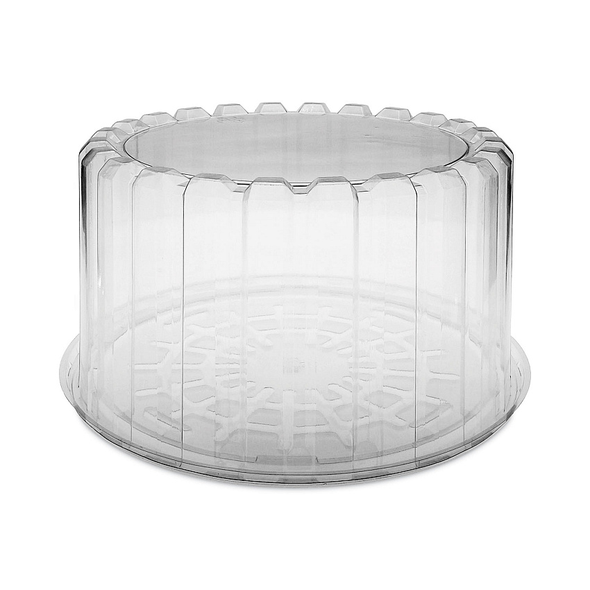 Pactiv Evergreen Plastic Cake Container, Deep 8" Cake Container, 9.25" Diameter x 5"h, Clear, 100/Carton (YCI898010000)