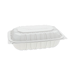 Pactiv Evergreen EarthChoice Vented Microwavable MFPP Hinged Lid Container, 9 x 6 x 2.75, White, 170/Carton (YCNW0207)