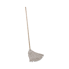 Boardwalk Handle/Deck Mops, 24 oz White Cotton Head, 54" Oak Wood Handle, 6/Pack (BWK124C)