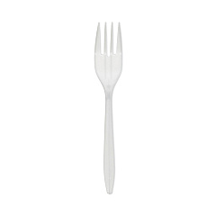 Pactiv Evergreen Fieldware Cutlery, Fork, Mediumweight, White, 1,000/Carton (YFWFWCH)