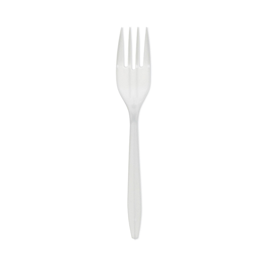 Pactiv Evergreen Fieldware Cutlery, Fork, Mediumweight, White, 1,000/Carton (YFWFWCH)