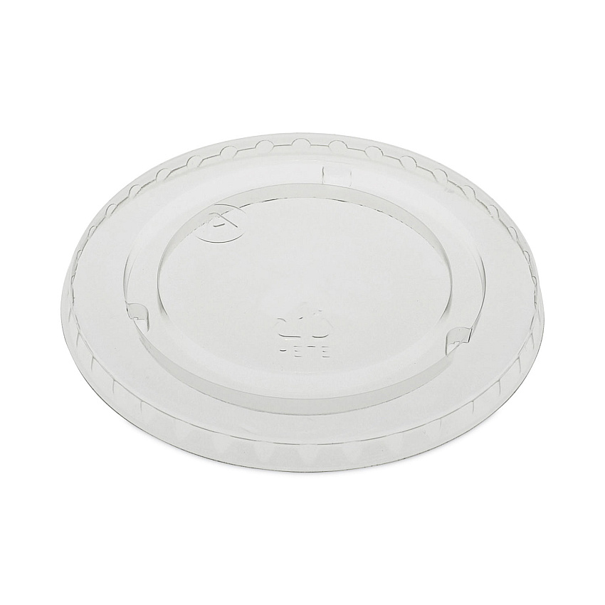 Pactiv Evergreen EarthChoice Strawless RPET Lid, Flat Lid, Fits 9 oz to 20 oz "A" Cups, Clear 1,020/Carton (YLP20CNH)