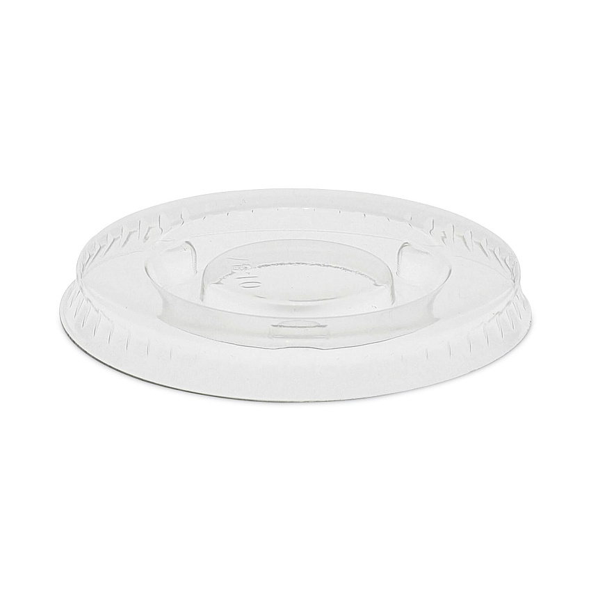 Pactiv Evergreen Plastic Portion Cup Lid, Fits 0.5 oz to 1 oz Cups, Clear, 100/Sleeve, 25 Sleeves/Carton (YLS1FR)