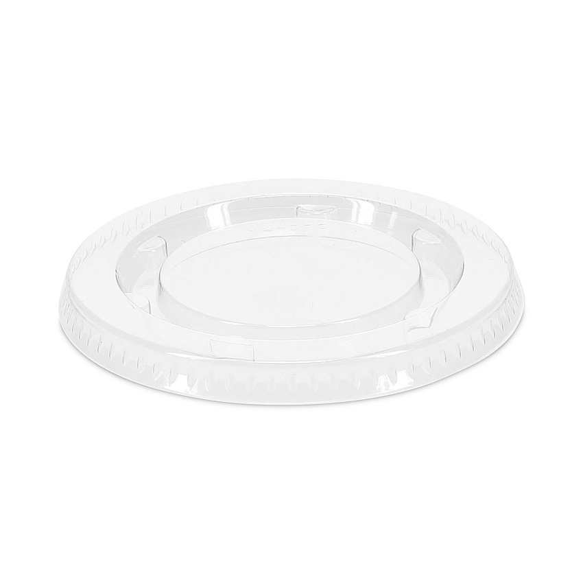 Pactiv Evergreen Plastic Portion Cup Lid, Fits 1.5 oz to 2.5 oz Cups, Clear, 100/Pack, 24 Packs/Carton (YLS2FR)