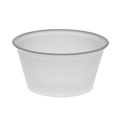Pactiv Evergreen Plastic Portion Cup, 2 oz, Translucent, 200/Bag, 12 Bags/Carton (YS200)