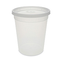Pactiv Evergreen Newspring DELItainer Microwavable Container, 32 oz, 4 .55" Diameter x 5.55"h, Clear, 240/Carton (YSD2532)