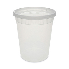 Pactiv Evergreen Newspring DELItainer Microwavable Container, 32 oz, 4 .55" Diameter x 5.55"h, Clear, 240/Carton (YSD2532)
