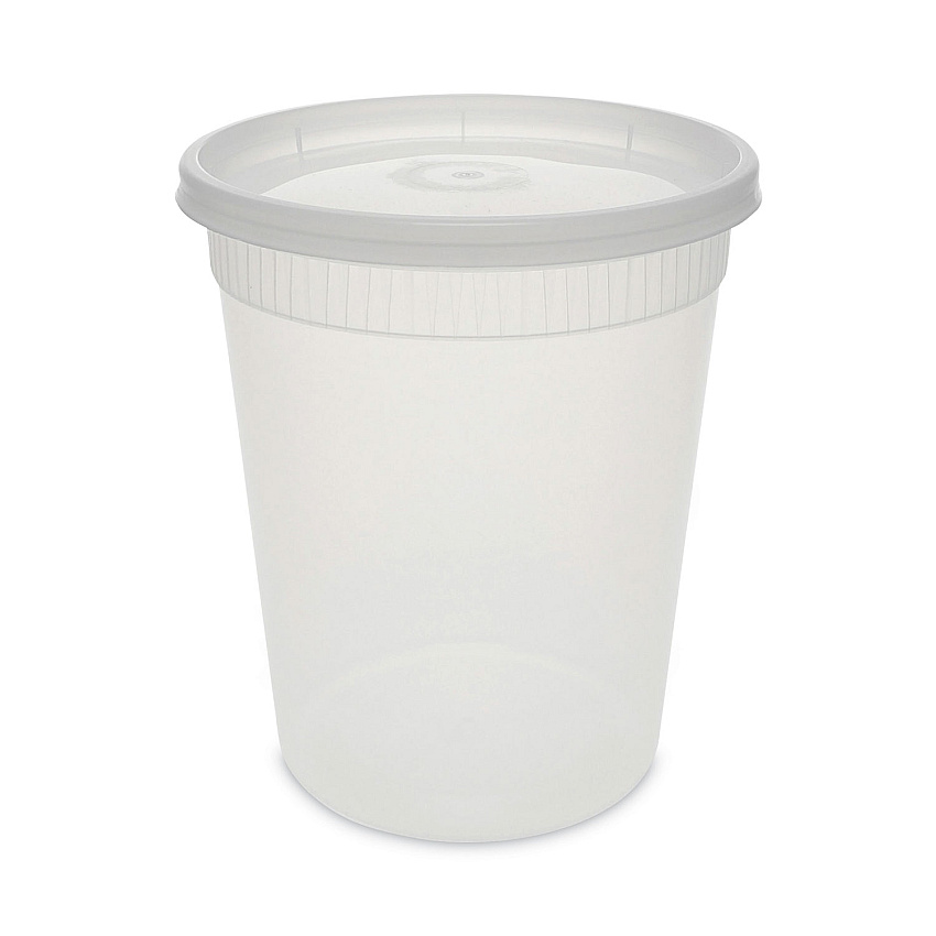Pactiv Evergreen Newspring DELItainer Microwavable Container, 32 oz, 4 .55" Diameter x 5.55"h, Clear, 240/Carton (YSD2532)