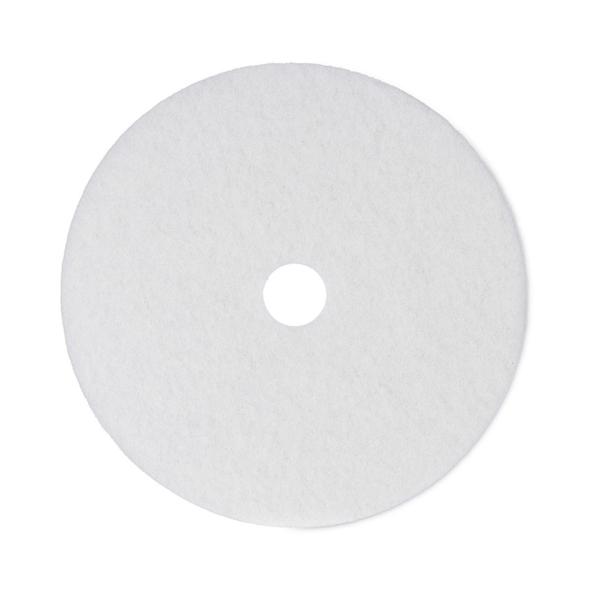 Boardwalk Polishing Floor Pads, 21" Diameter, White, 5/Carton (BWK4021WHI)