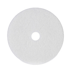 Boardwalk Polishing Floor Pads, 19" Diameter, White, 5/Carton (BWK4019WHI)