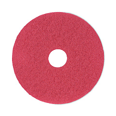 Boardwalk Buffing Floor Pads, 17" Diameter, Red, 5/Carton (BWK4017RED)