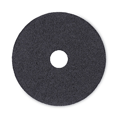 Boardwalk Stripping Floor Pads, 17" Diameter, Black, 5/Carton (BWK4017BLA)