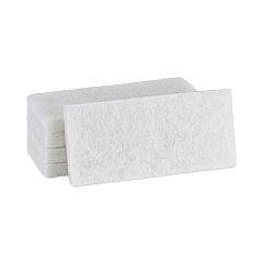 Boardwalk Light Duty Scour Pad, 4.63  x 10, White, 20/Carton (BWK401)