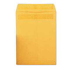 Quality Park Redi-Seal Catalog Envelope, #10 1/2, Cheese Blade Flap, Redi-Seal Closure, 9 x 12, Brown Kraft, 100/Box (43567)