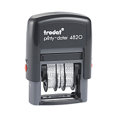 Trodat Printy Economy Date Stamp, Self-Inking, 1.63" x 0.38", Black (E4820)