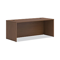 HON Mod Desk Shell, 72" x 30" x 29", Sepia Walnut, 2/Carton (LDS7230LE1)