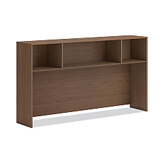 HON Mod Desk Hutch, 3 Compartments, 72 x 14 x 39.75, Sepia Walnut (LDH72LE1)
