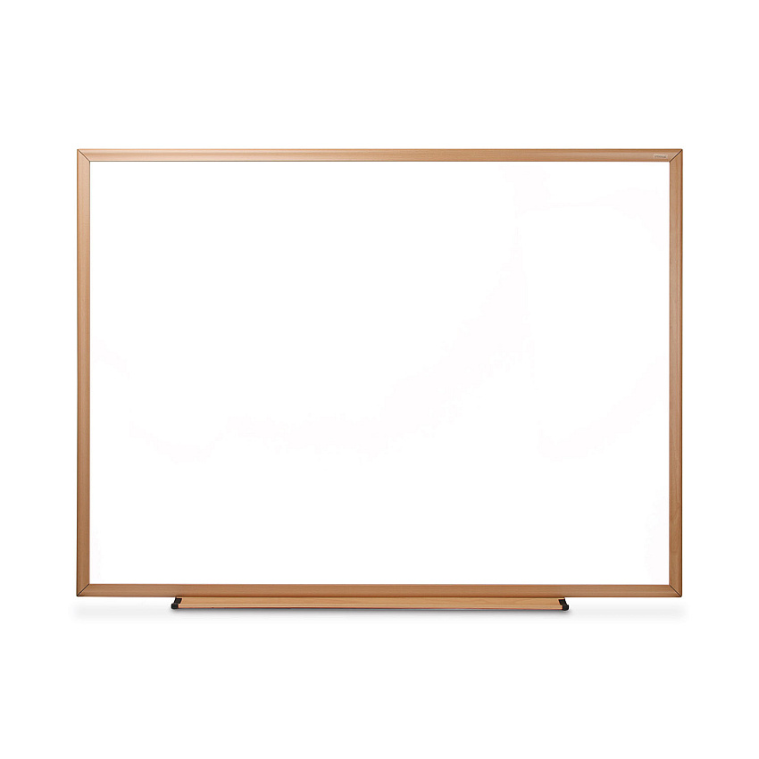 Universal Dry Erase Board, Melamine, 48 x 36, Oak Frame (UNV43618)