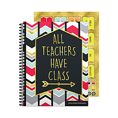 Carson-Dellosa Education Teacher Planner, Weekly/Monthly, Two-Page Spread (Seven Classes), 11 x 8.5, Multicolor Cover, 2022-2023 (105001)