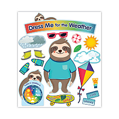 Carson-Dellosa Education Curriculum Bulletin Board Set, Dress Me for the Weather, 54 Pieces (110487)