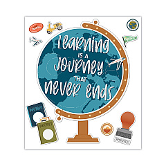 Carson-Dellosa Education Motivational Bulletin Board Set, Learning Is a Journey, 45 Pieces (110555)