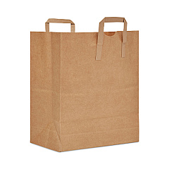 AJM Packaging Corporation Handle Bag, 17.75 x 21, Brown, 400/Bundle (SK1670EZ)