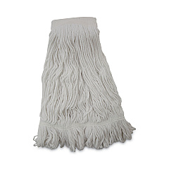 Boardwalk Mop Head, Pro Loop Web/Tailband, Premium Saddleback Head, Ryn, 24-oz., WH, 12/CT (BWK524R)